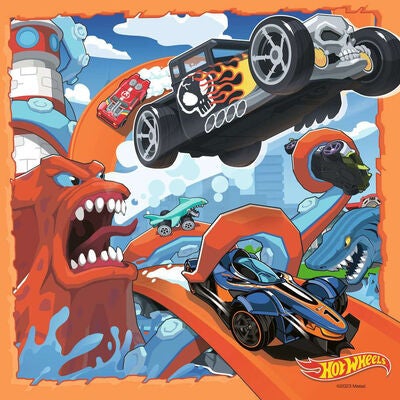 Ravensburger Puslespill Hot Wheels 3x49 Brikker