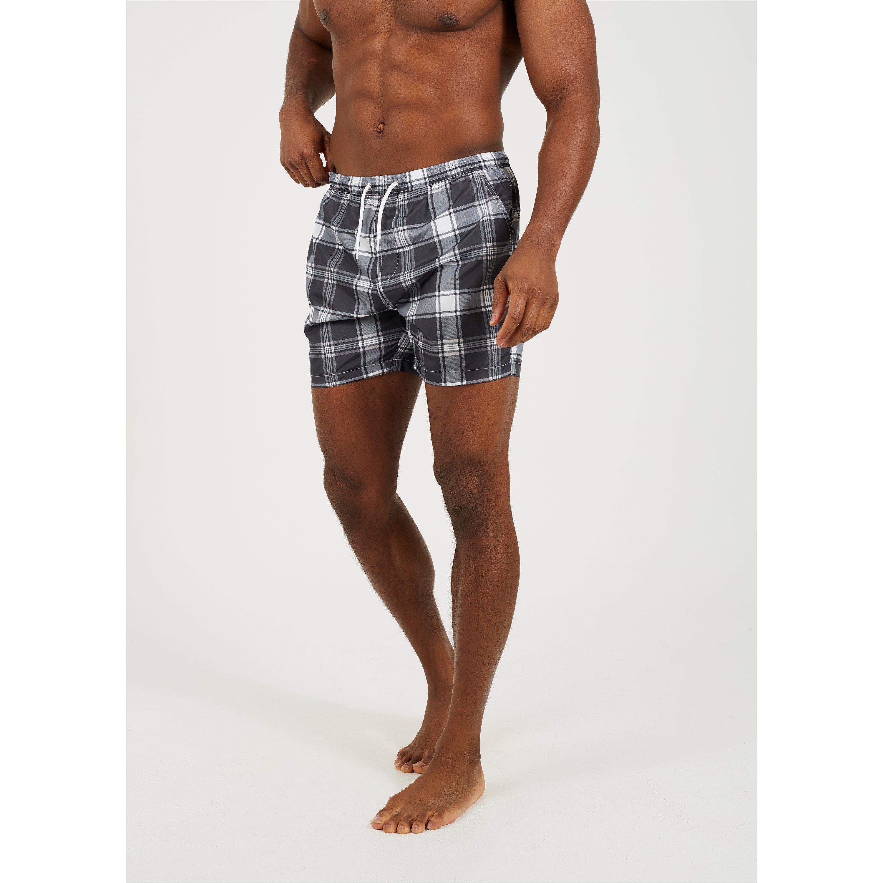 Brave Soul Check Print Swim Short