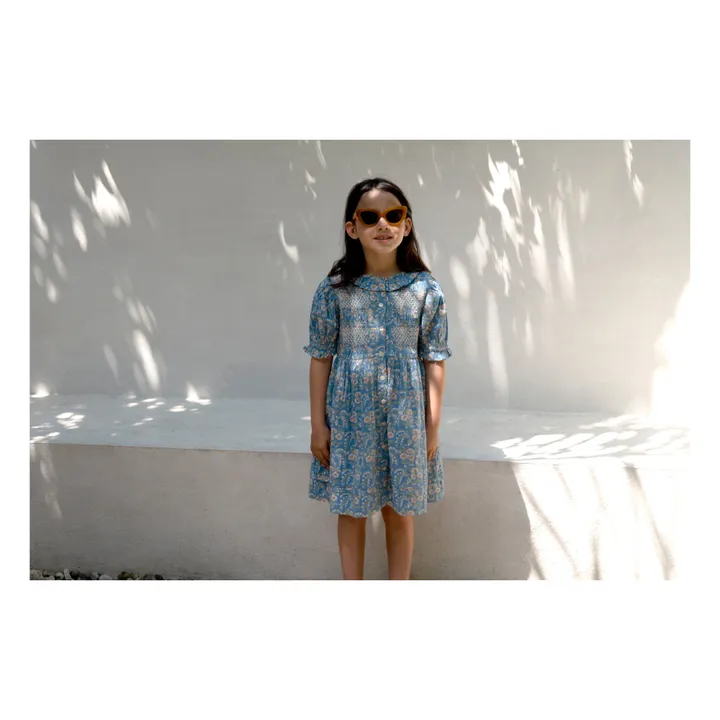 Lali Robe Ivy Smockée Fleurie | Bleu