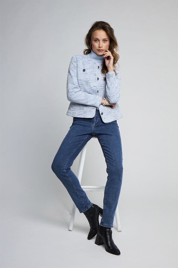 Micha Jakke_ Cotton Tweed Look Blue tweed