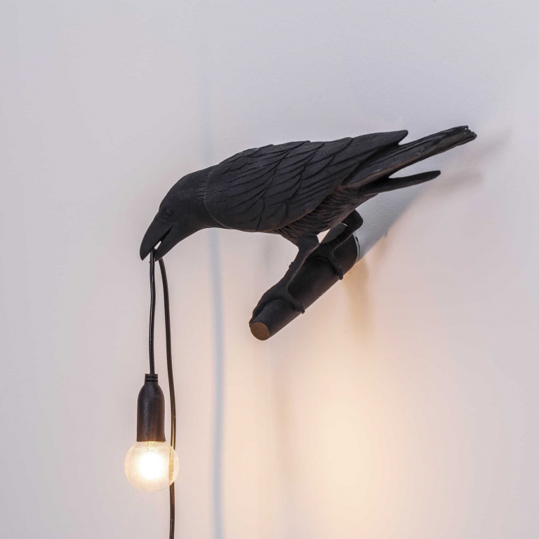 Seletti Bird Looking wandlamp links buiten wit