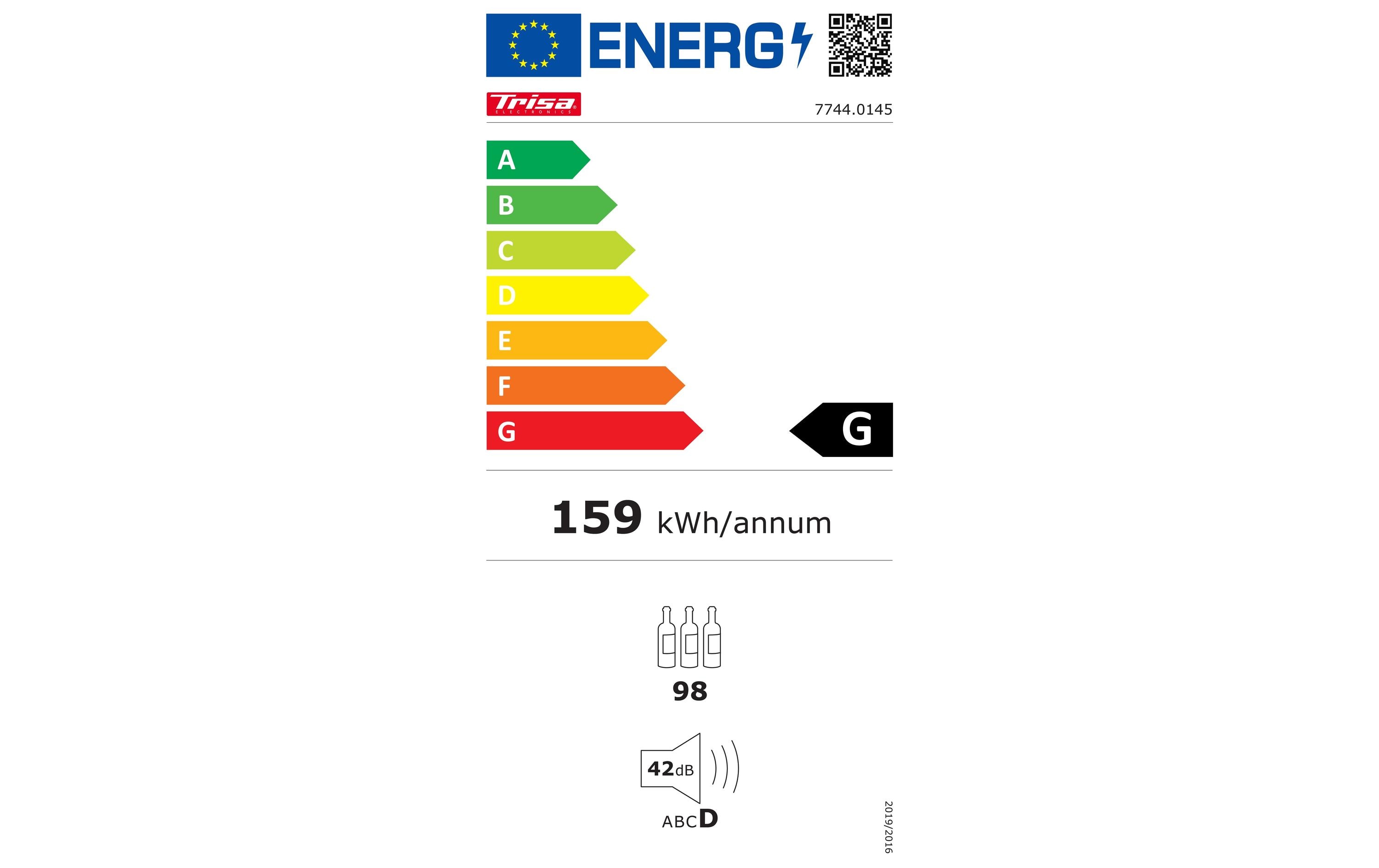 Weinklimaschrank 7744.0145 Schwarz, Links<br>Eleganter Weinklimaschrank mit Dual Zone und Touchdisplay