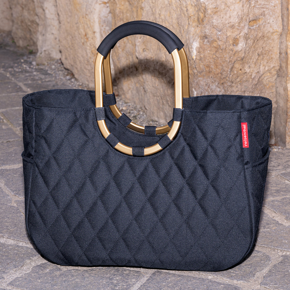 (25l) Loopshopper L Einkaufskorb Shopping Einkaufstasche (OR4111) - Rhombus Midnight Gold