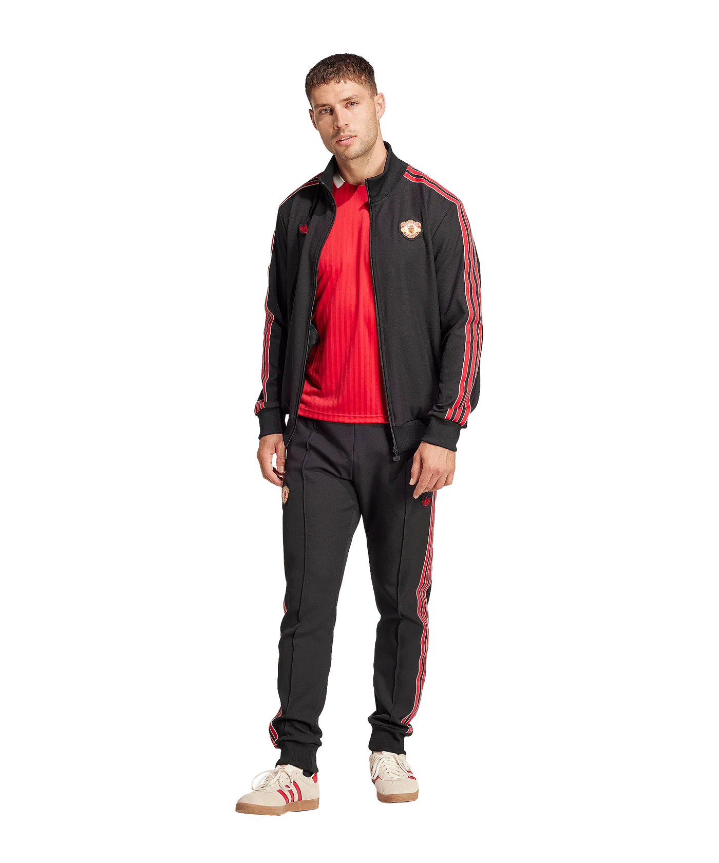 adidas Manchester United Icon Trainingsjacke Schwarz