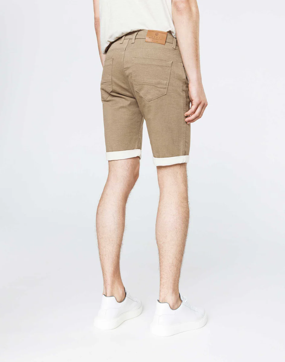 Bermuda slim denim beige