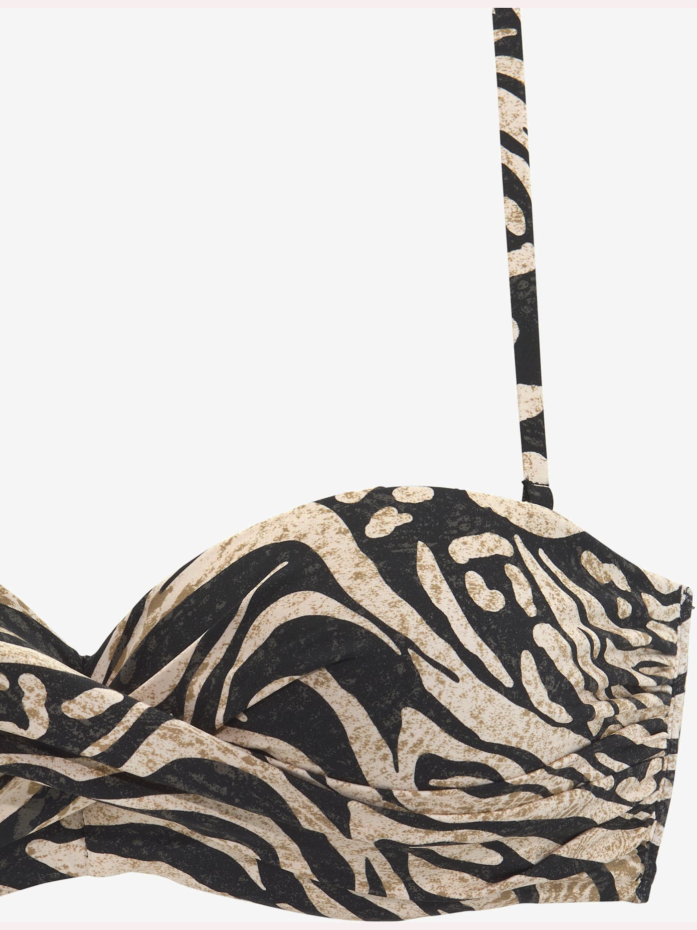 Maillot de bain bandeau à armatures accessoires couleur or