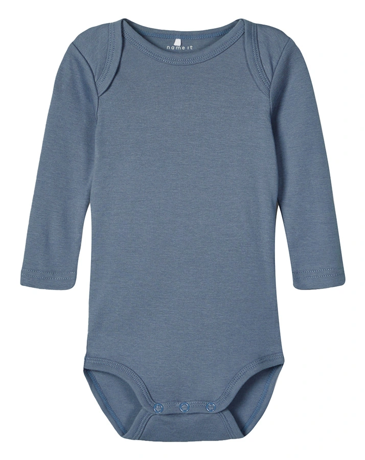 Langarmbody NBMBODY 3er-Set in weiß/blau