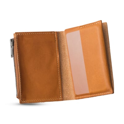 Geldbörse Pocket Wallet Zip, Hellbraun