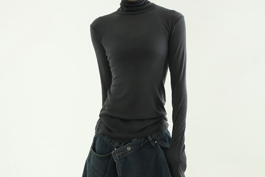 SeoulPop - Unisex gerafelde denim schortrok