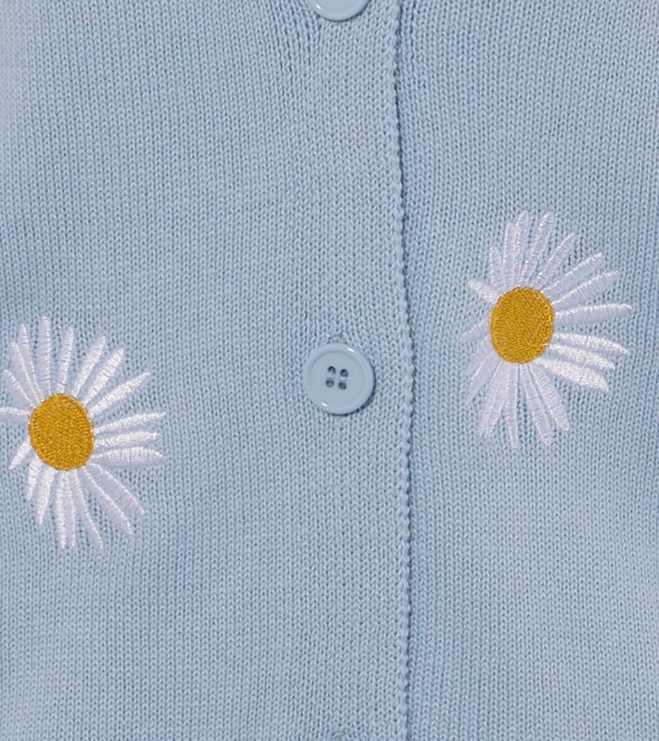 Aniston CASUAL Strickjacke , mit aufgestickten Margeriten verziert