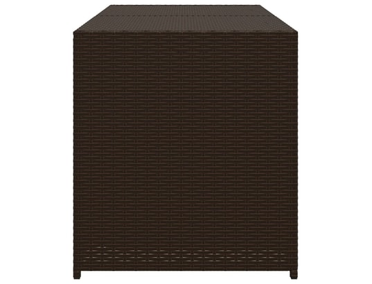 VIDAXL - Coffre Boîte de rangement de jardin marron 283l résine tressée