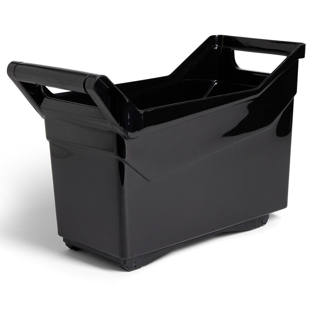 Bac de rangement plastique avec poignées et roues 36x18xH28cm