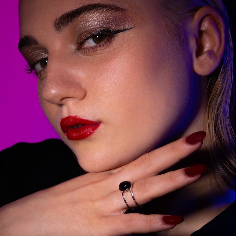 Bague Lyna Pierre Noire