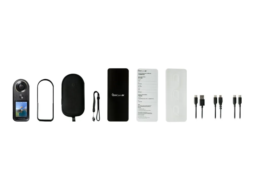 Kandao QooCam 8K Enterprise - 360° action-kamera - 8K / 30 fps - 20.0 MP - flash 64 GB - Wireless LAN - sort