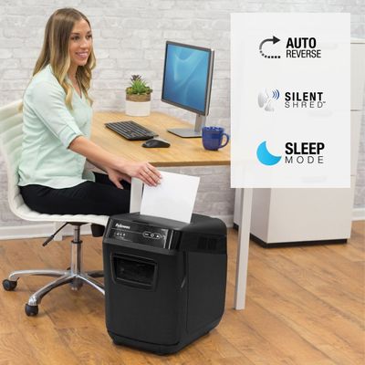 Fellowes AutoMax 200C - destructeur de documents coupe croisée - 200 feuilles - Corbeille 32 litres - anti-bourrage - destruction silencieuse