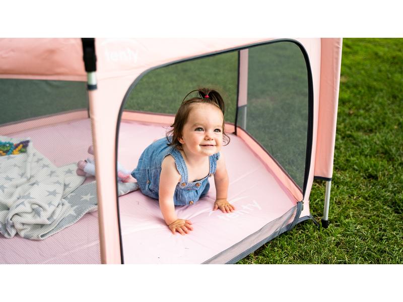tenty Laufgitter Set Rosa/Grau Laufgitter Set, Rosa/Grau