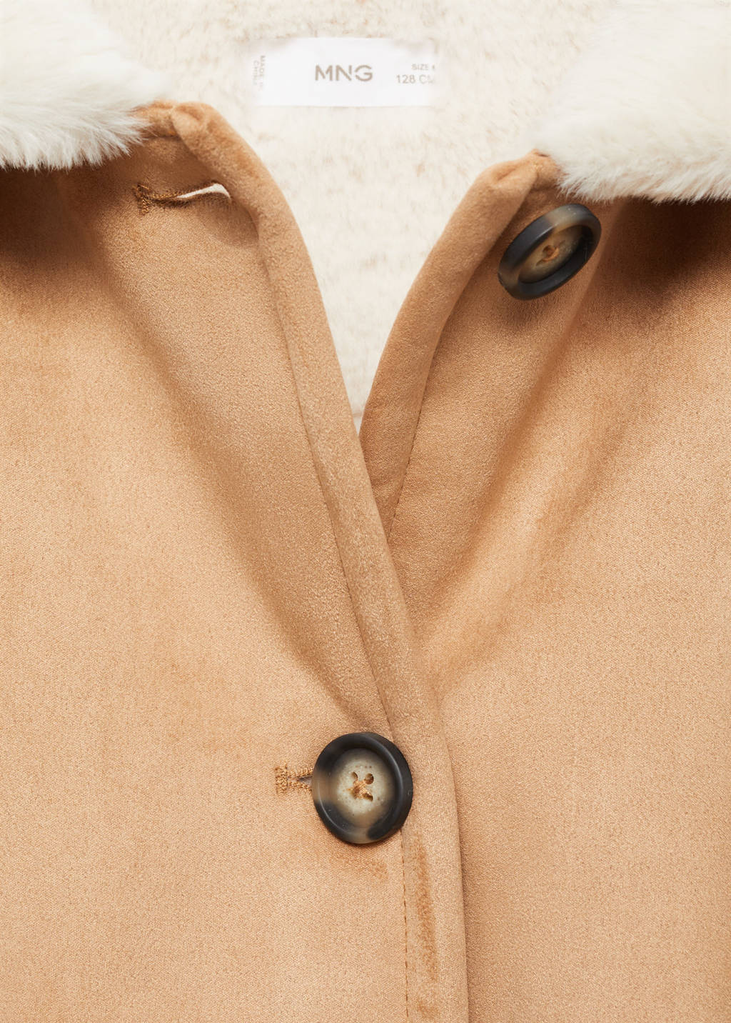 Mango Kids winterjas lichtbruin