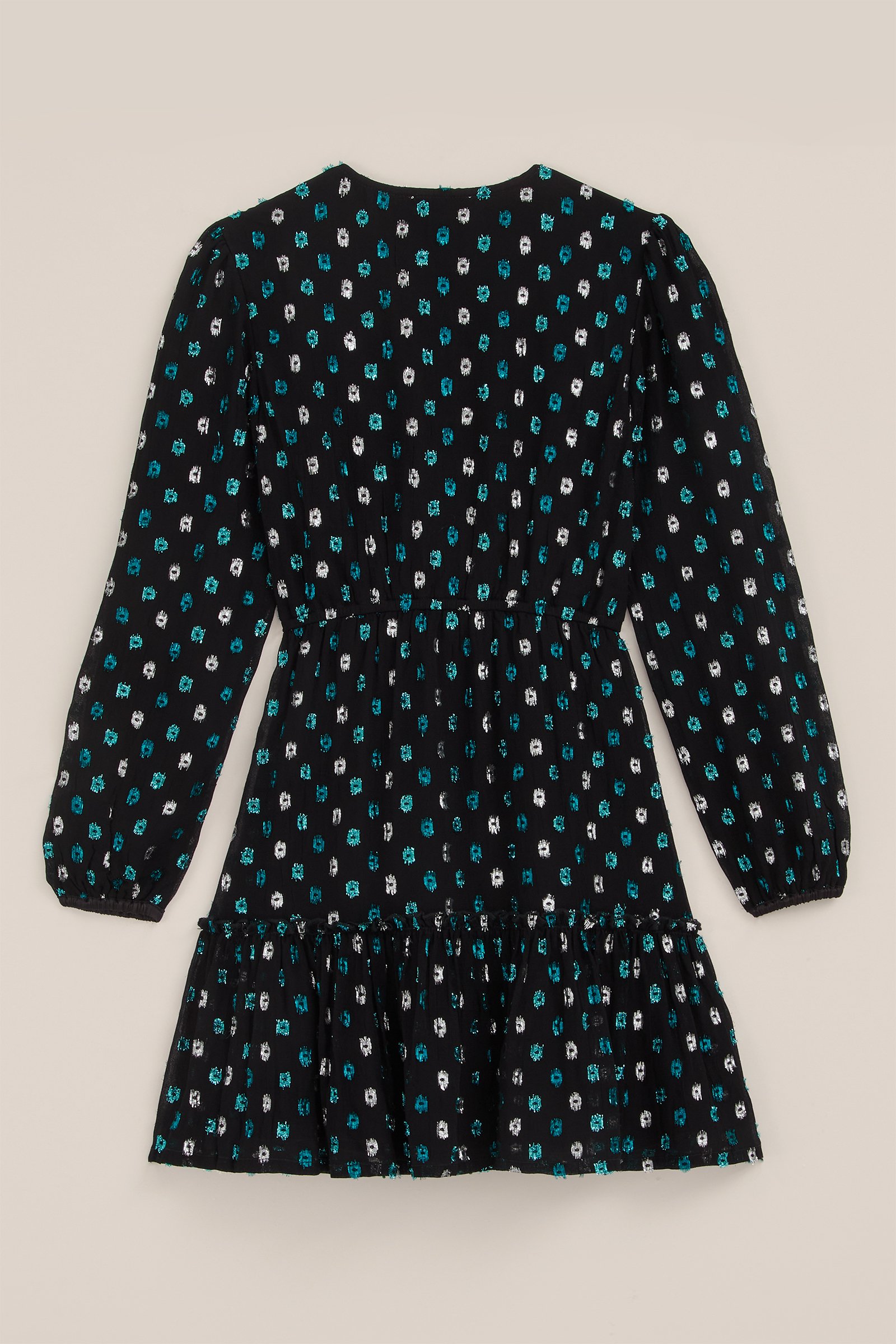 Meisjes jurk met dessin WE Fashion Mintgroen