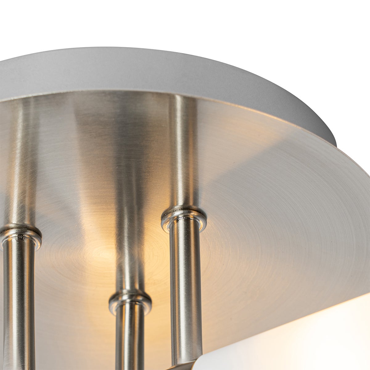 Moderne badkamerplafondlamp, staal, 3-lichts, IP44 - Bad