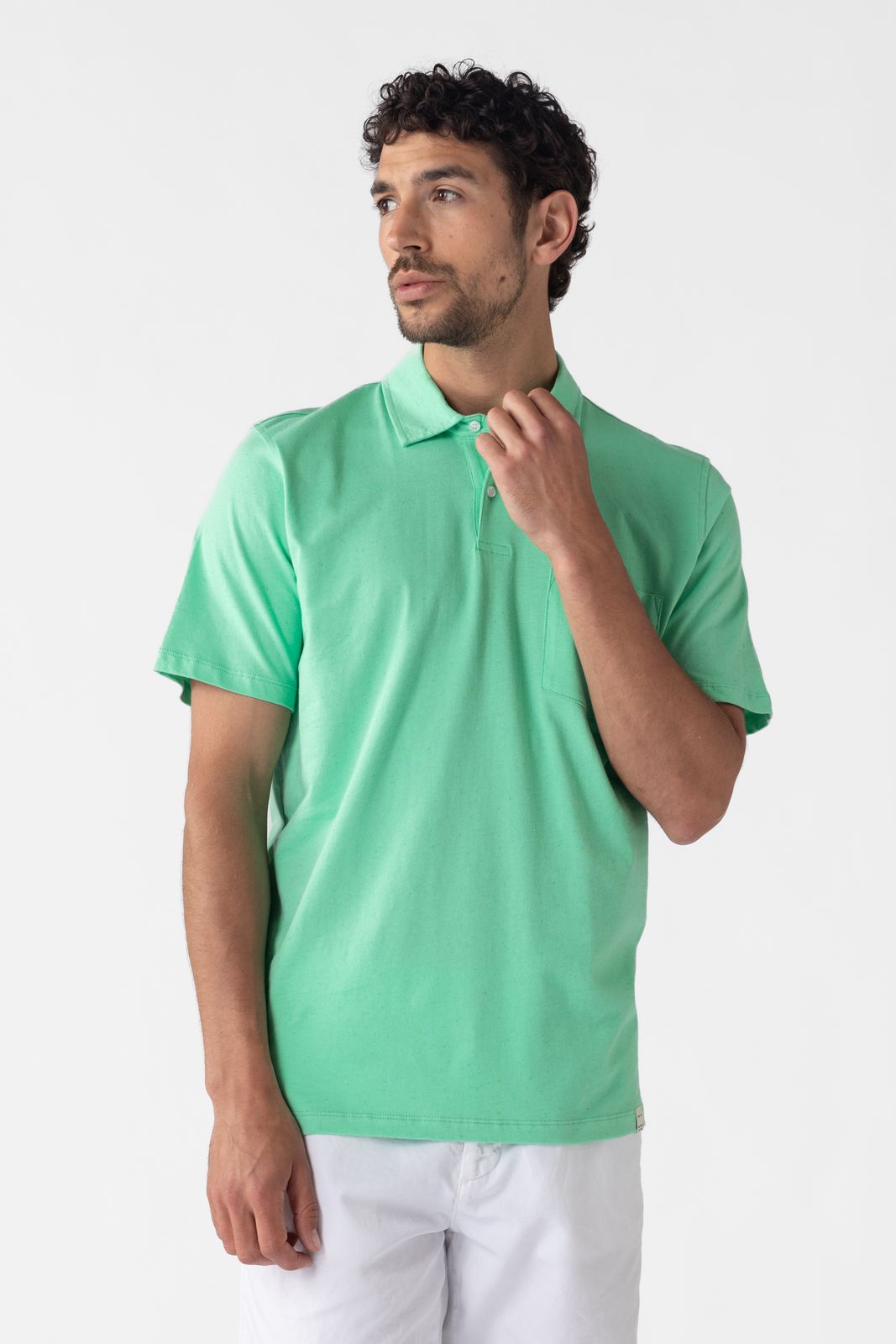 Groene jersey polo