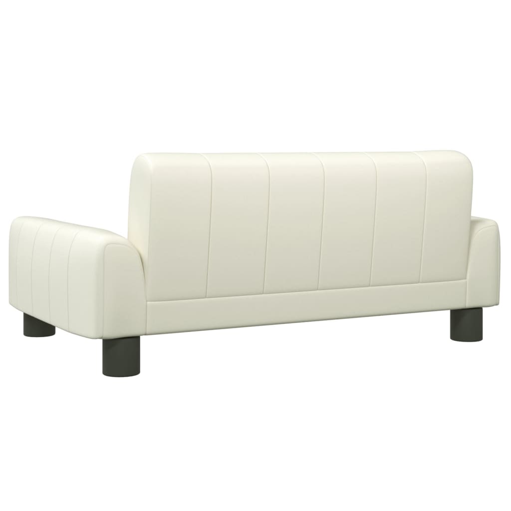 Cama para cães em couro sintético creme vidaXL, 70x45x30 cm
