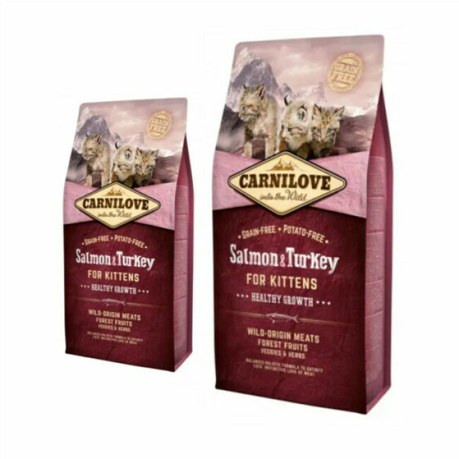 Croquettes Carnilove pour chaton healthy growth Saumon & Dinde