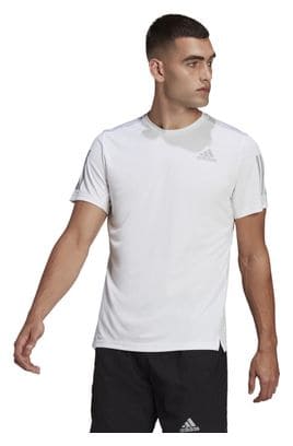 Maillot manches courtes adidas running Own The Run Blanc Homme
