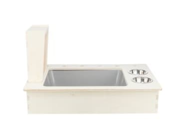 Trixie Feeding station with bowls/hay manger, wood, 70 × 41 × 47 cm