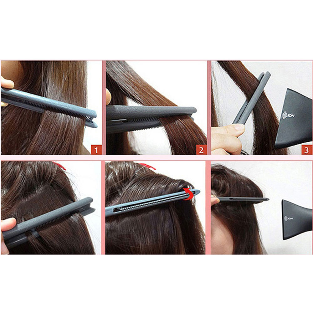 (21cm) Doppelseitiger Friseur Kamm Haar Styling Glättkamm - Schwarz