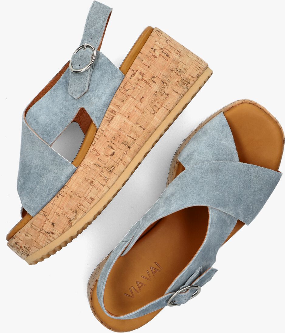 VIA VAI blauwe via vai sandalen sissel raise