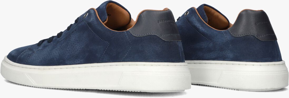 blauwe stefano lauran lage sneakers sl124h600