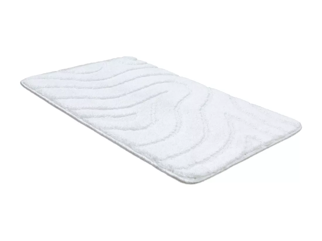 Tapis de salle de bain SUPREME WAVES, vagues, antidérapant, doux - bl 60x100 cm