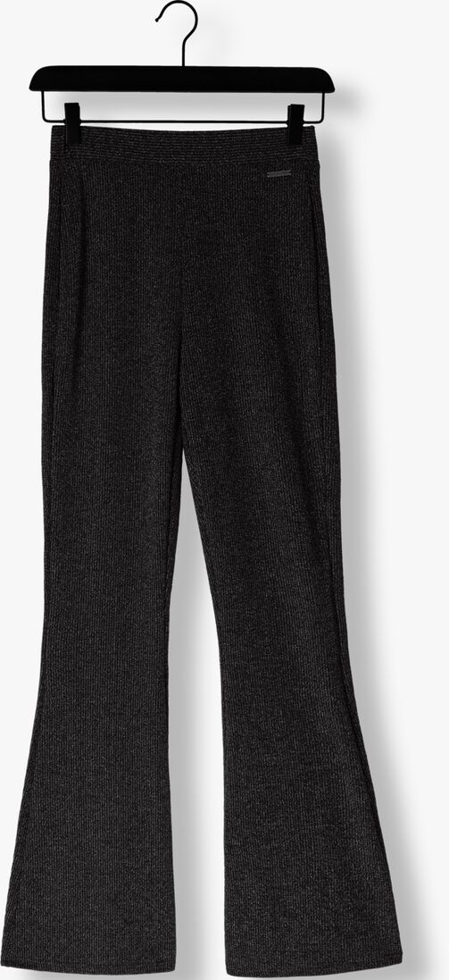COLOURFUL REBEL zilveren colourful rebel flared broek lurex extra flare pants
