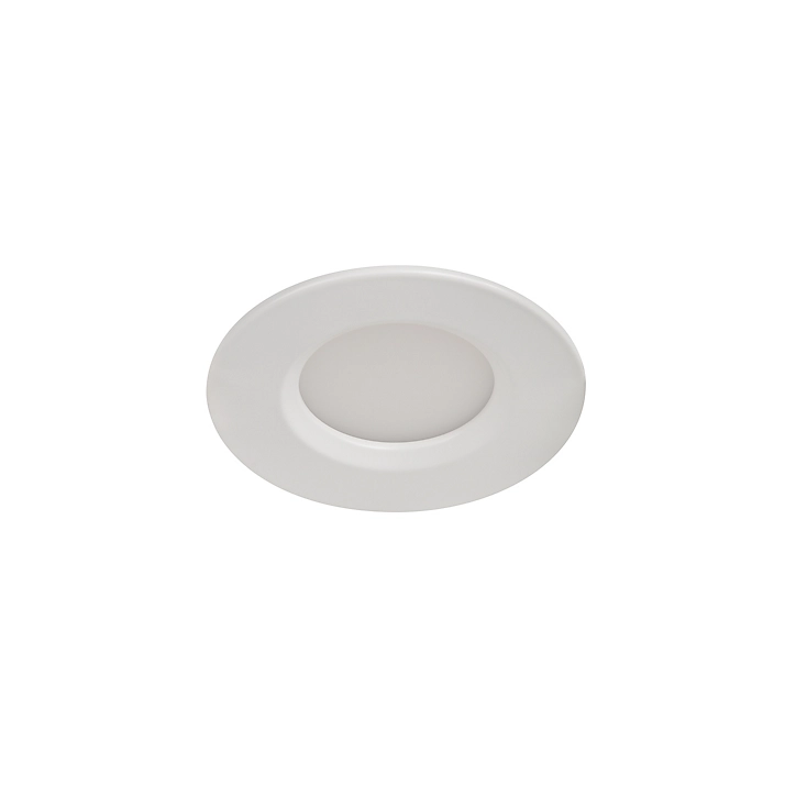 3 spots encastrables Etana LED intégrée blanc chaud IP65 410lm 4.7W Ø8.5cmxH.3.1cm métal blanc GoodHome