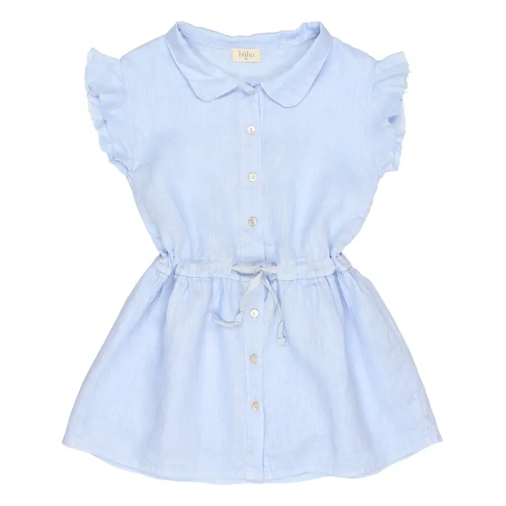 Búho Robe Boutonnée Lin | Bleu ciel
