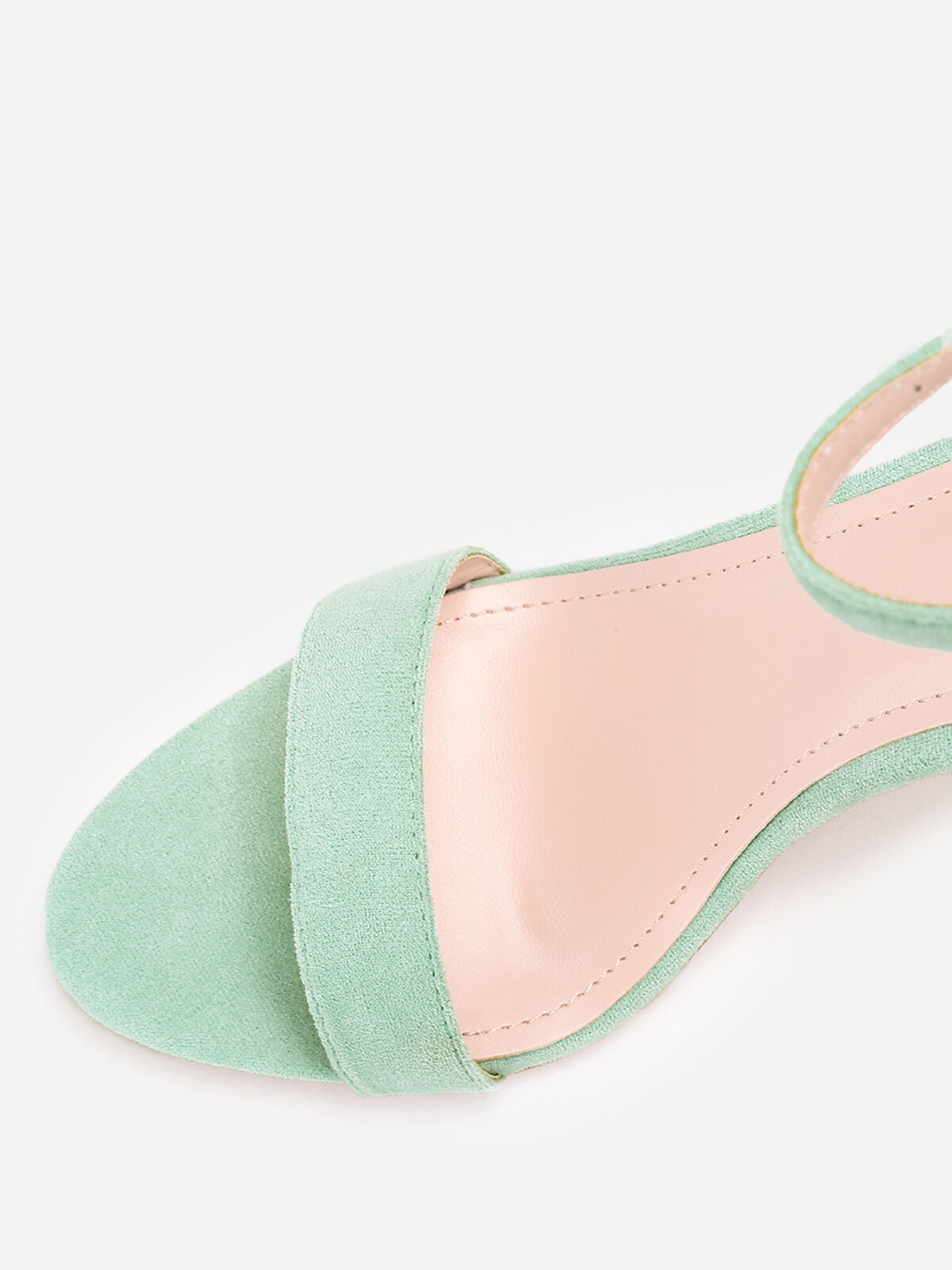 Sandales à brides et talon carré- Vert menthe