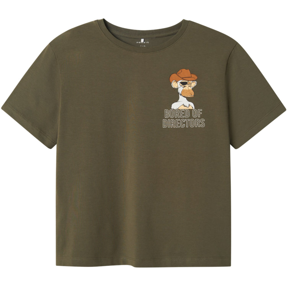 Køb Name It Dusty Olive Dyn Bored Of Directors Regular T-Shirt