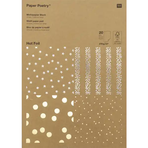 Motivpapier Block sortiert