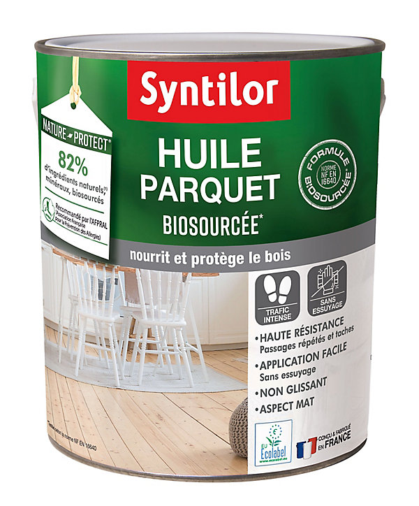 Huile Parquet Syntilor biosourcée Nature Protect chêne 2,5L