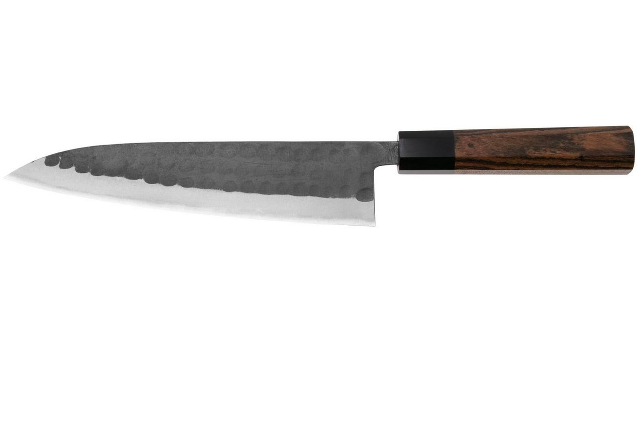 Munetoshi Black Hammer-Tone Gyuto, koksmes 21 cm
