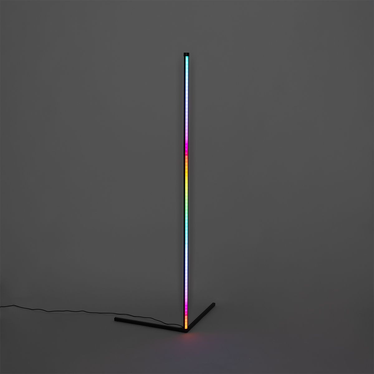 Vloerlamp zwart incl. LED met RGB en afstandsbediening - Carla