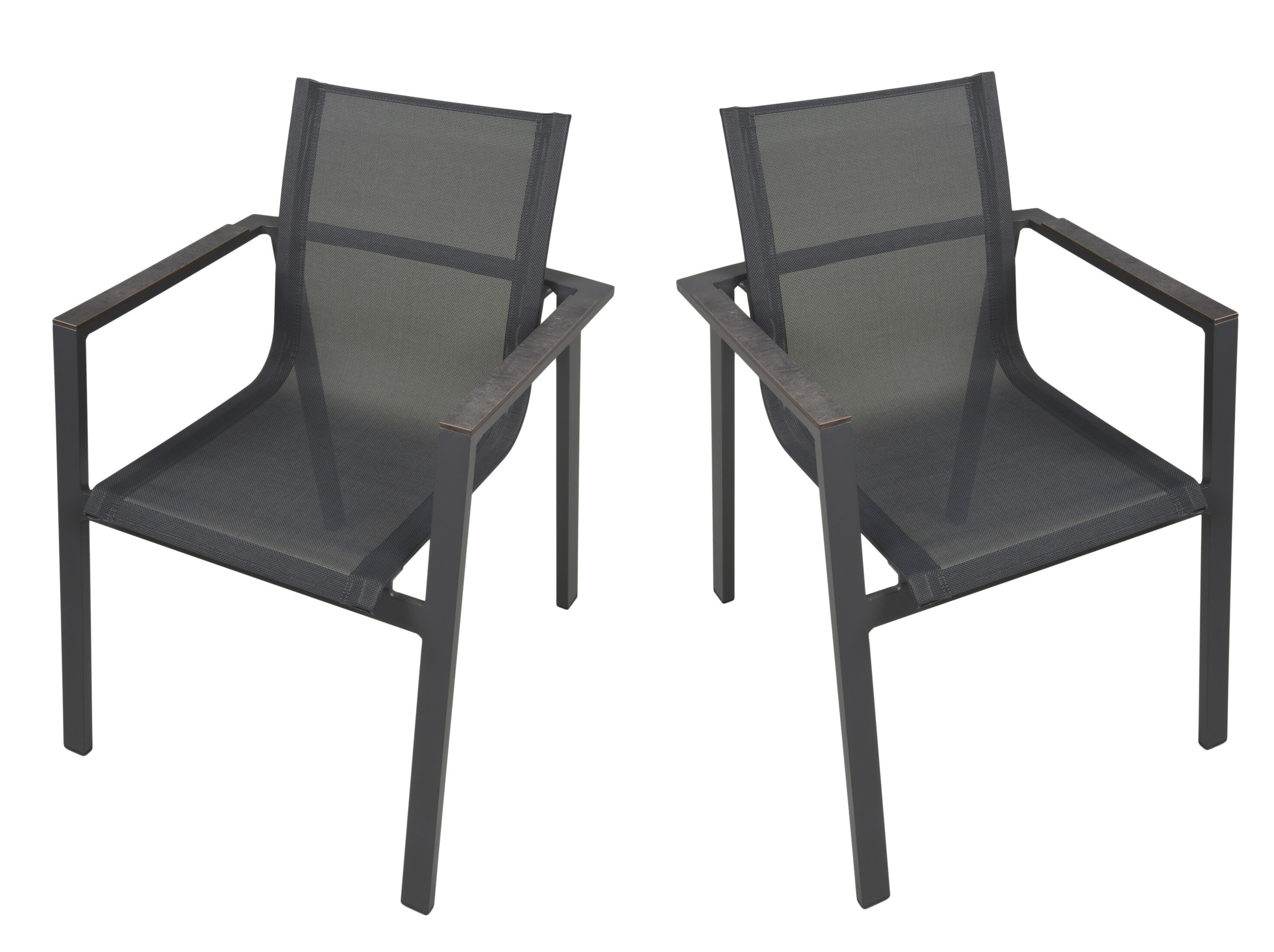 2x Garden Pleasure Stapelstuhl SOPHIA Garten Stuhl Stühle Stapelstuhl Aluminium