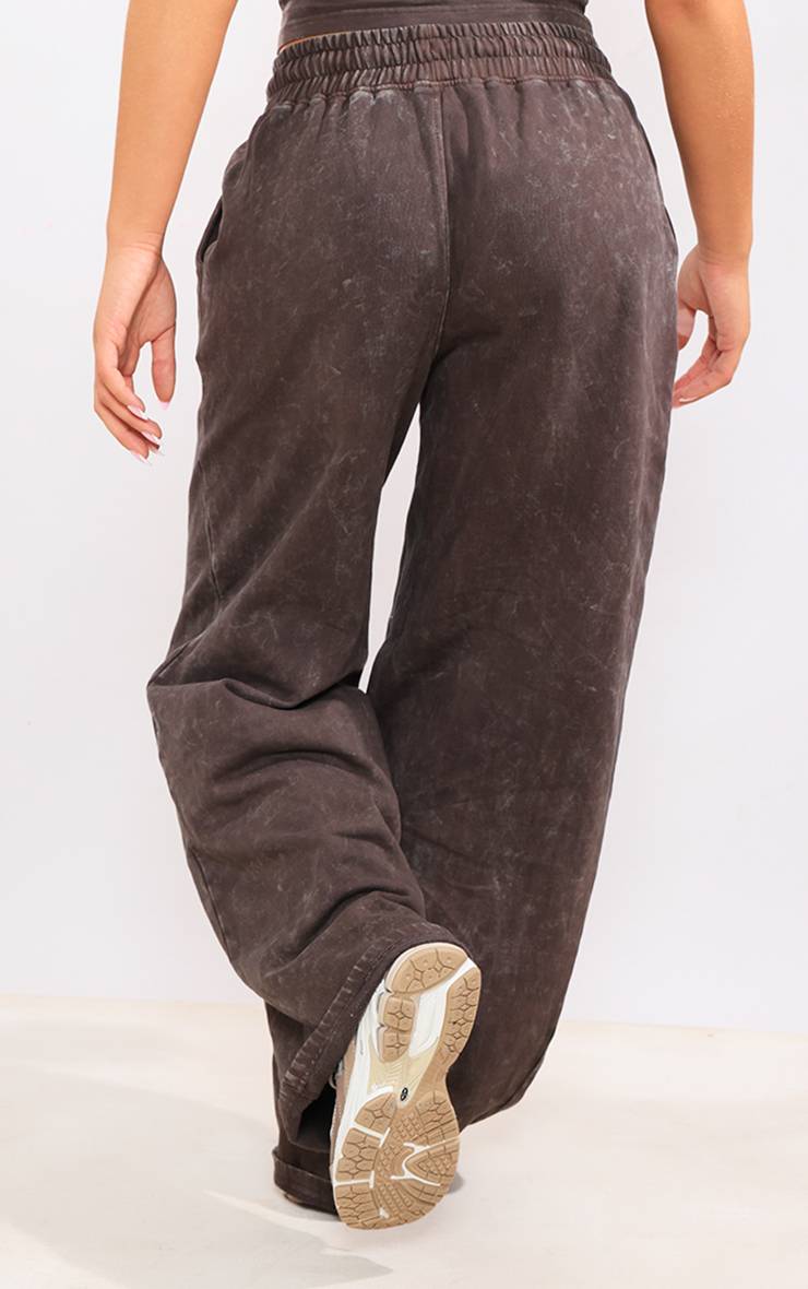 Chocolat Joggers Larges Délavés