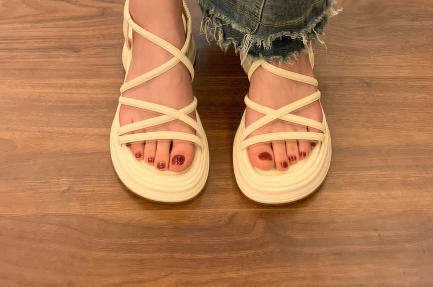 DURAC - Kunstleren plateau sandalen