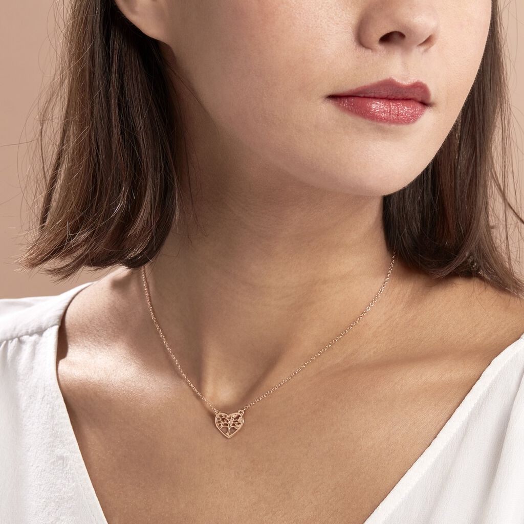 Collier Elwenn Argent Rose