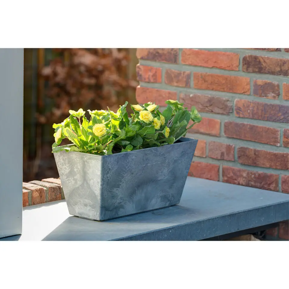 Ter Steege Plantenbak - gerecycled kunststof - grijs - 55 x 17 cm
