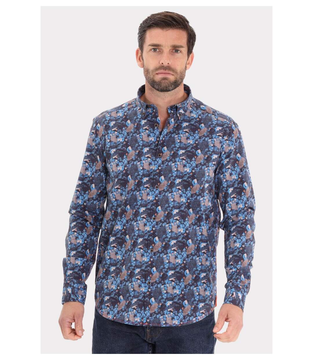 Chemise imprimée col boutonné