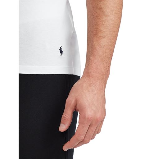 Ralph Lauren Slim Crewneck 3-pak Undertrøjer, White/Black/Andover Heather, M