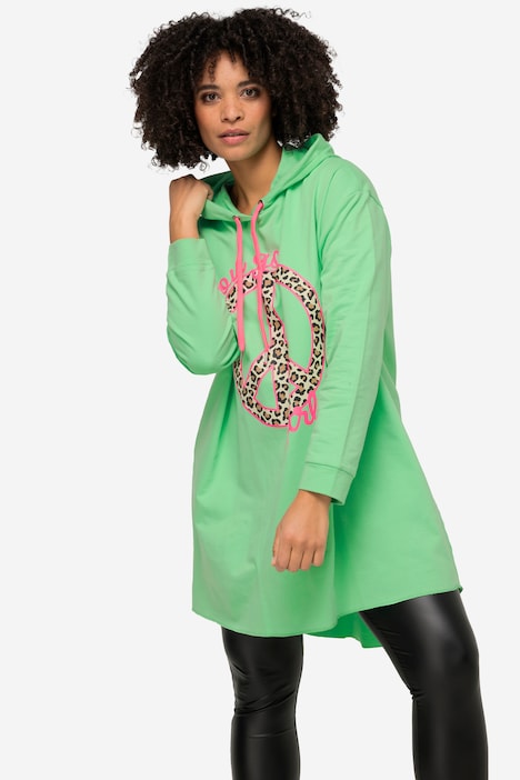 Sweatshirt, PEACE Zeichen, Rundhals, Langarm