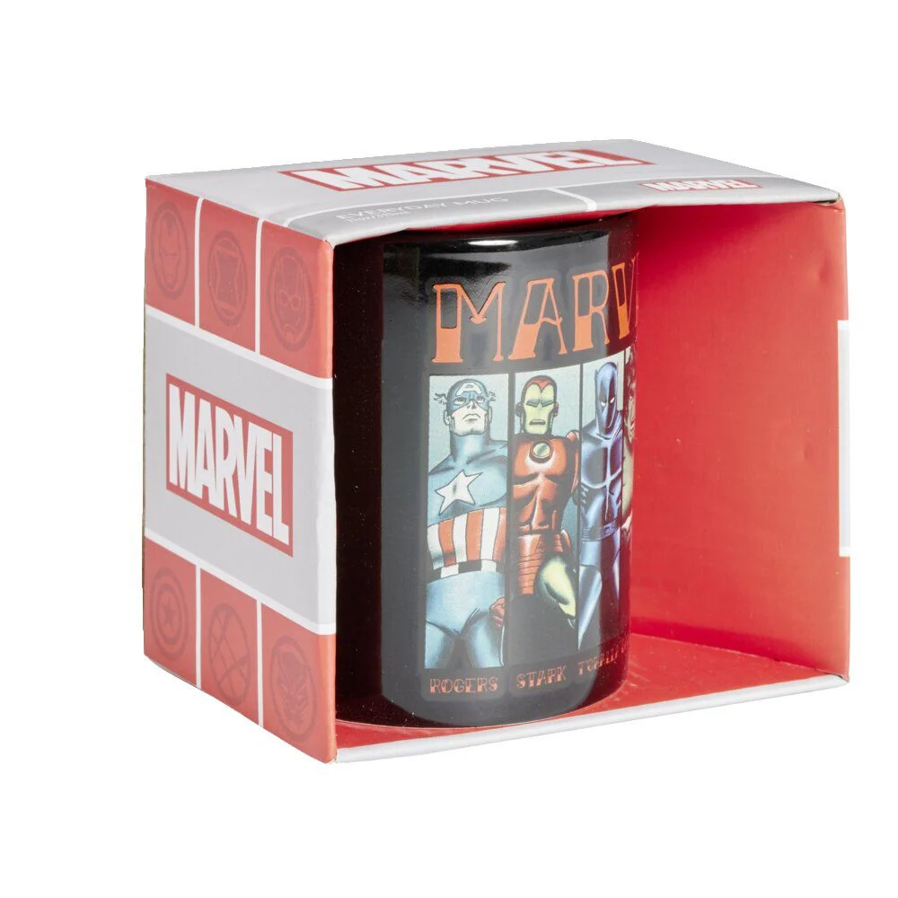 Mug Marvel personnages emblématiques noir et rouge 315ml